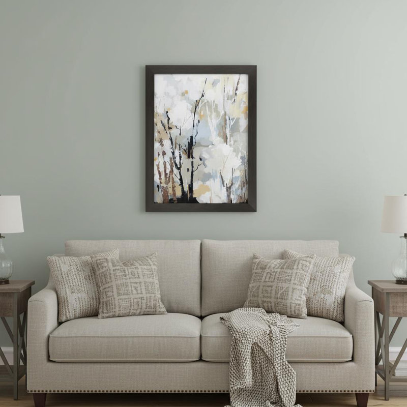 Silversong Birch II Brown Framed Print Wall Art