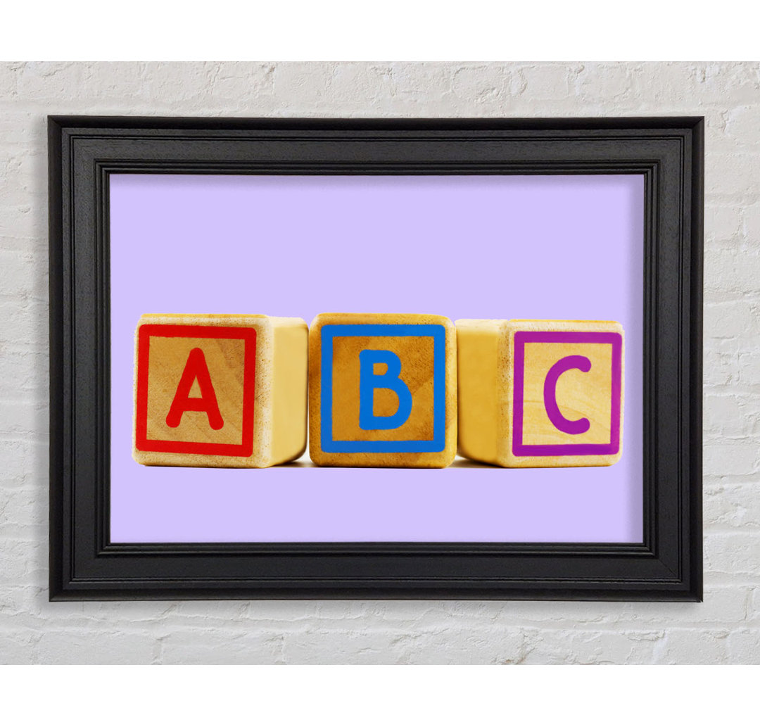 Three Alphabet Blocks Lilac - Einzelne Bilderrahmen Kunstdrucke