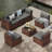 Cawanna 6 - Person Modular Patio Conversation Set with Cushions-2038701823-2052820553