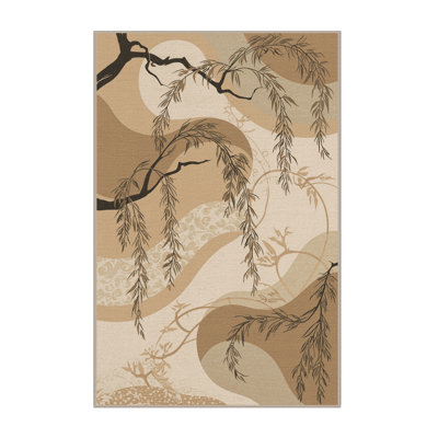 Tapis beige doux en peluche douce de style oriental français Tonnele