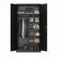 Armoire-penderie en métal robuste avec serrure - casier de rangement autoportant en acier, tablettes réglables et tringle à vêtements - solution de rangement sécurisée pour la maison, le bureau, le garage ou la chambre à coucher