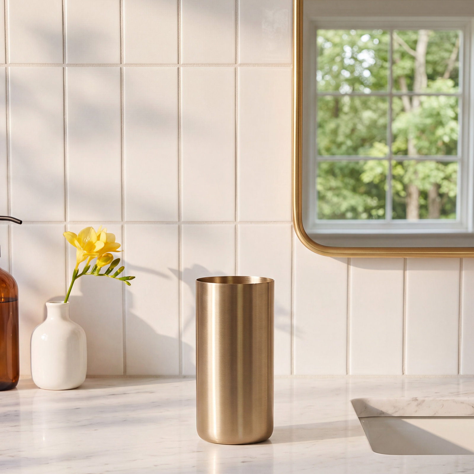 Modo Toothbrush Holder, Brass