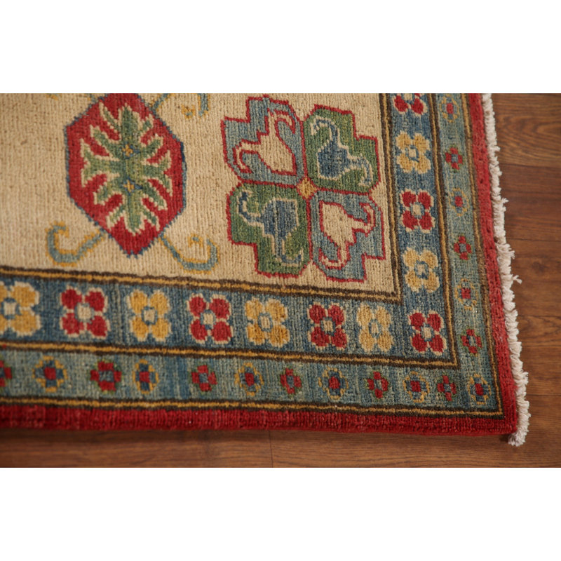 Geometric Red Kazak Oriental Area Rug 7x10
