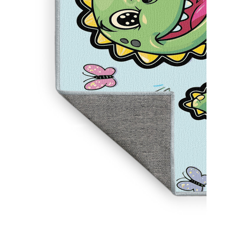Tapis pour enfants mignons lavables Dakota Fields, Rectangulaire 2 pi x 3 pi