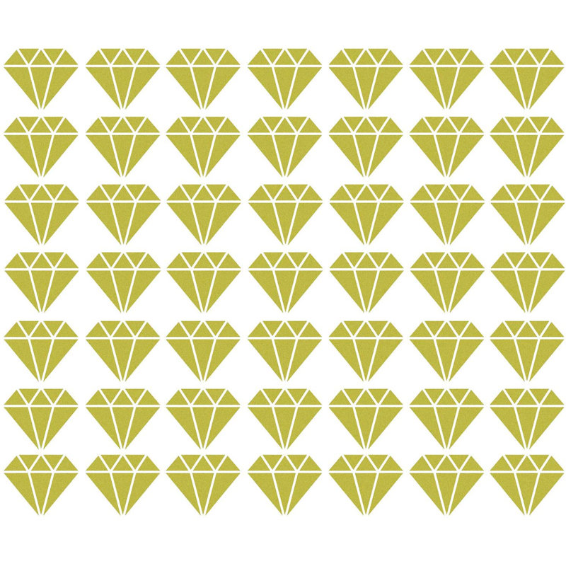 Abstract Non-Wall Damaging Wall Decal, Gold