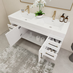 Ensemble de meuble-lavabo double 59 po