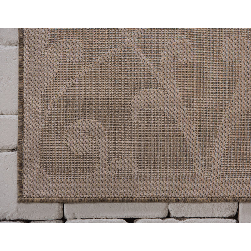 Gerald Geometric Indoor / Outdoor Rug, Rectangle 5'3" x 8'