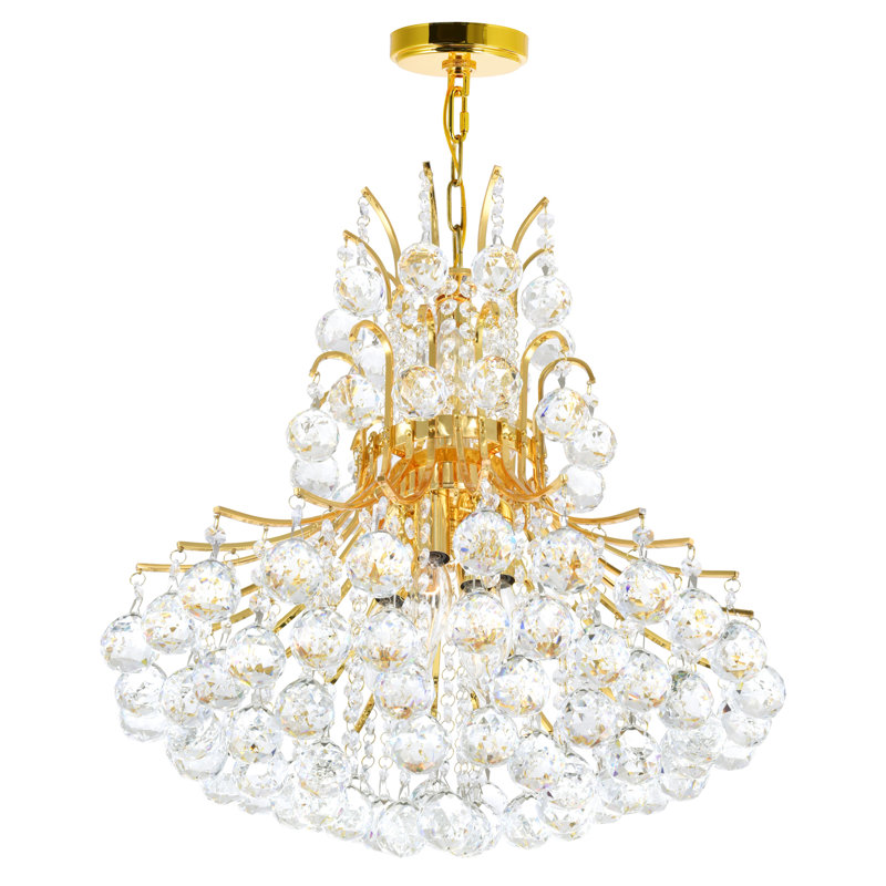 Lustre en cristal classique 10 lumières Trenton - Élégant grand plafonnier pour salon, salle à manger ou espaces ouverts