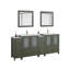  Ensemble de meuble-lavabo double 84 "avec miroir 84"-106870355