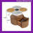 Four-Leaf Clover Shape Accent Side Table With Pull-Out Storage Drawer & Wood-Grain Base