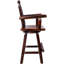 Tabouret de bar rustique, chaise en bois avec accoudoirs pour la salle à manger, restaurant, pub, tabouret de bar à cadre en bois pour la cuisine, la salle à manger, le bar-348899981