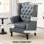 Daliza Faux Leather Wingback Chair-561784078