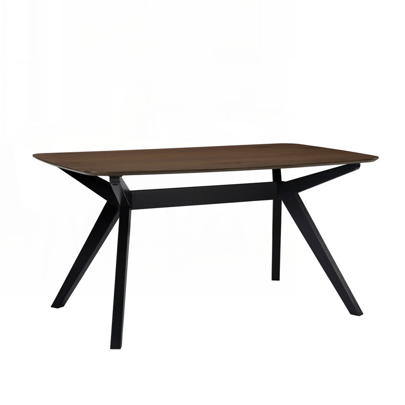 Wood Dining Table ,Walnut+Black