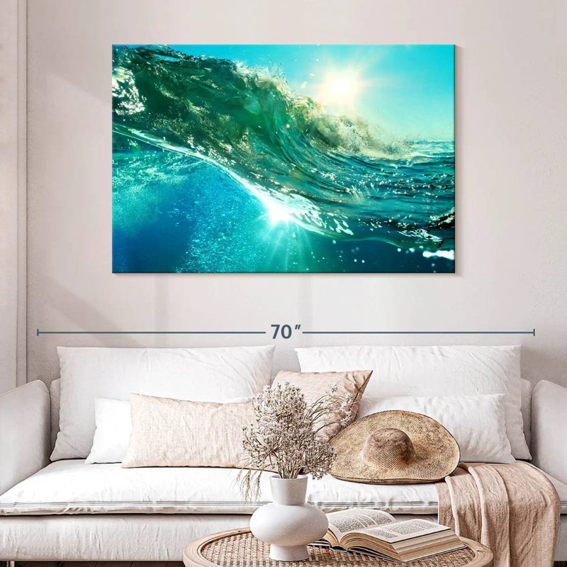 Gillard Sunlit Ocean Wave, H 32 po x l 48 po