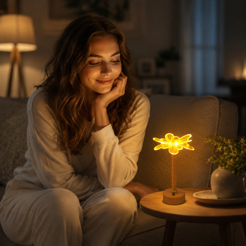 LED Night Light Gift Ambient Light Table Lamp Bedroom Bedside Decor Light