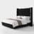Gerasim Queen Bed Frame with 57" Tall Headboard, Velvet Upholstered Platform Bed,Black-1935209614-1935209615