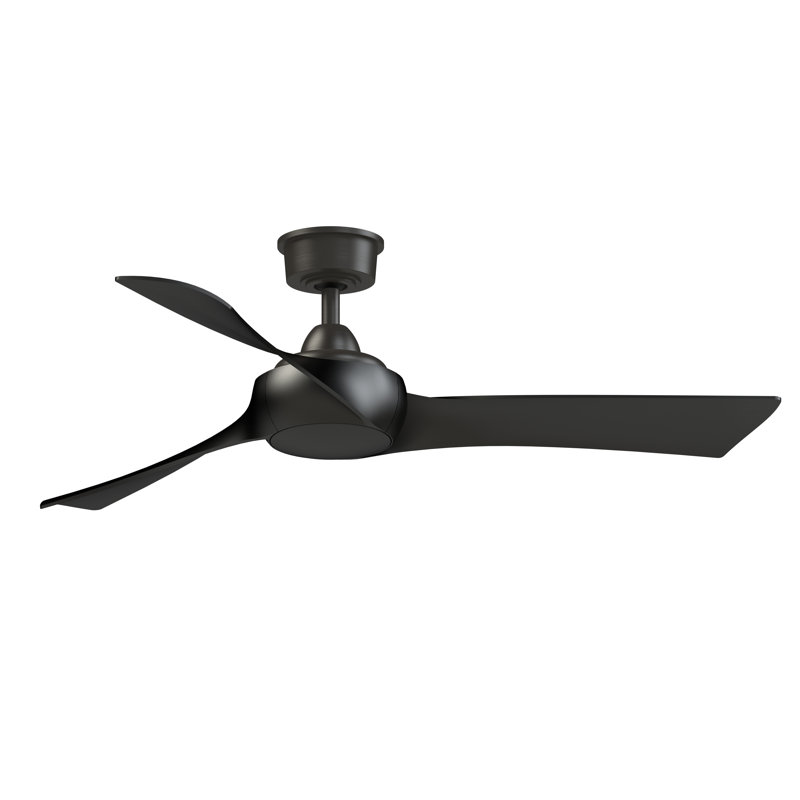 Wrap Custom 52 inch Indoor/Outdoor Ceiling Fan - Dark Bronze with Black blades, Dark Bronze With Black Blades