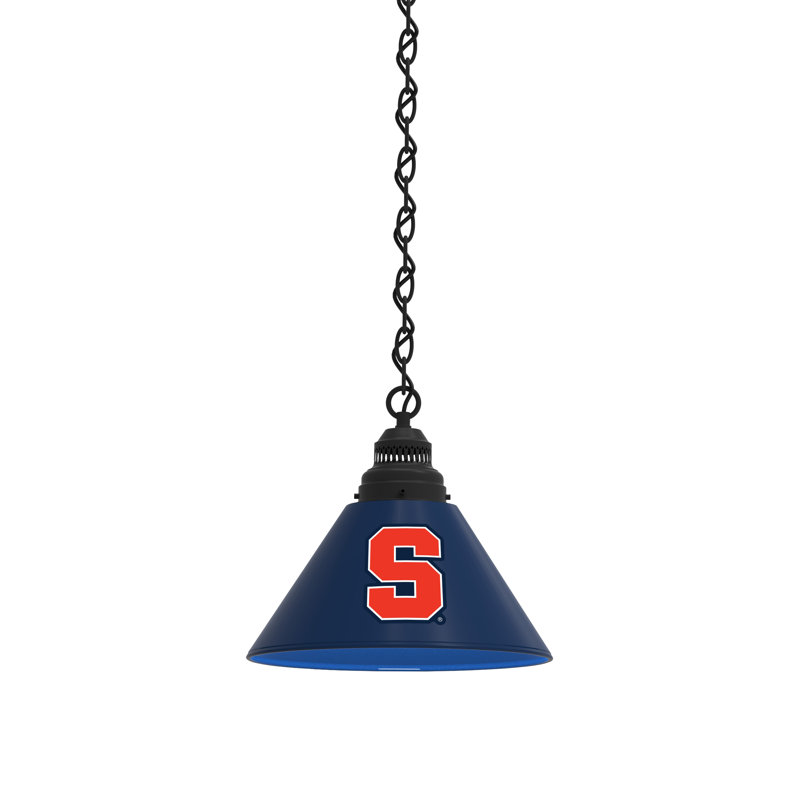 1 - Light Single Pendant, Black, Syracuse Orange
