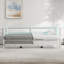 Metal Daybed With Led And Adjustable Trundle-644829725