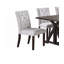 2 chaises d'appoint capitonnées à dossier capitonné