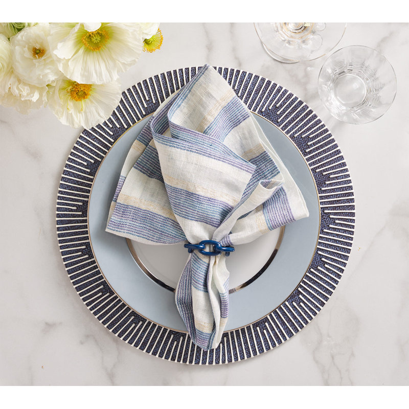 Broad Stripe Napkin, Blue