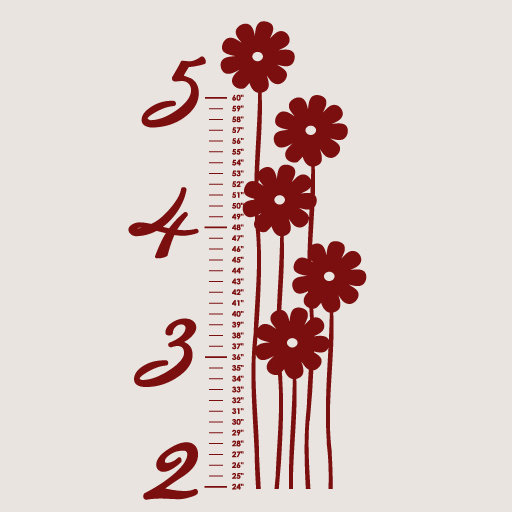 Décalcomanie murale de croissance fleur, Canneberge