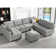 Beiba 116.6'' U Shaped Couch Modular Polyester Blend Sectional Sofa with Cushions