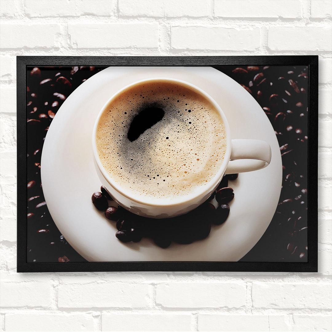 Gerahmtes Leinwandbild Black Coffee Froth