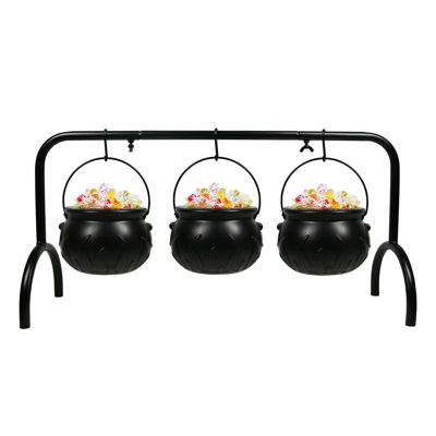 Ensemble de 3 petits bols de bonbons chaudrons d'Halloween 3 pièces conçus pour la présentation sur table sur les bureaux et les comptoirs