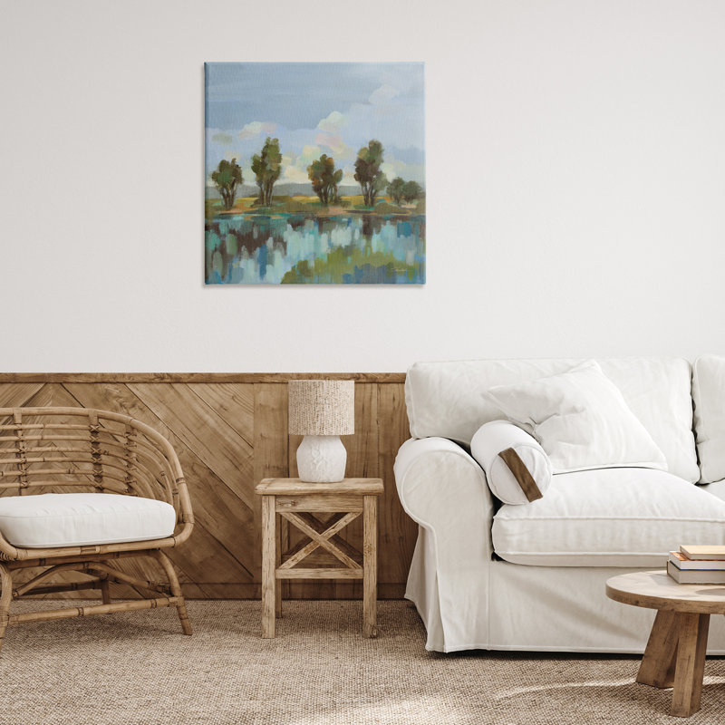 «Scenic River Reflections Canvas» par Silvia Vassileva, H 30 po x l 30 po