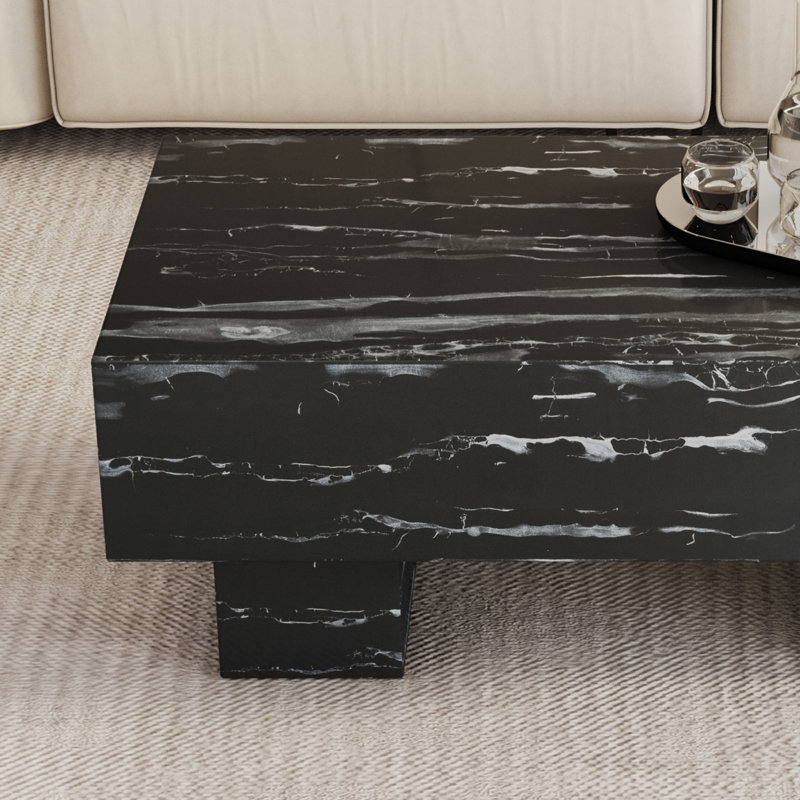 Table basse Brooksburg, Noir en double 1