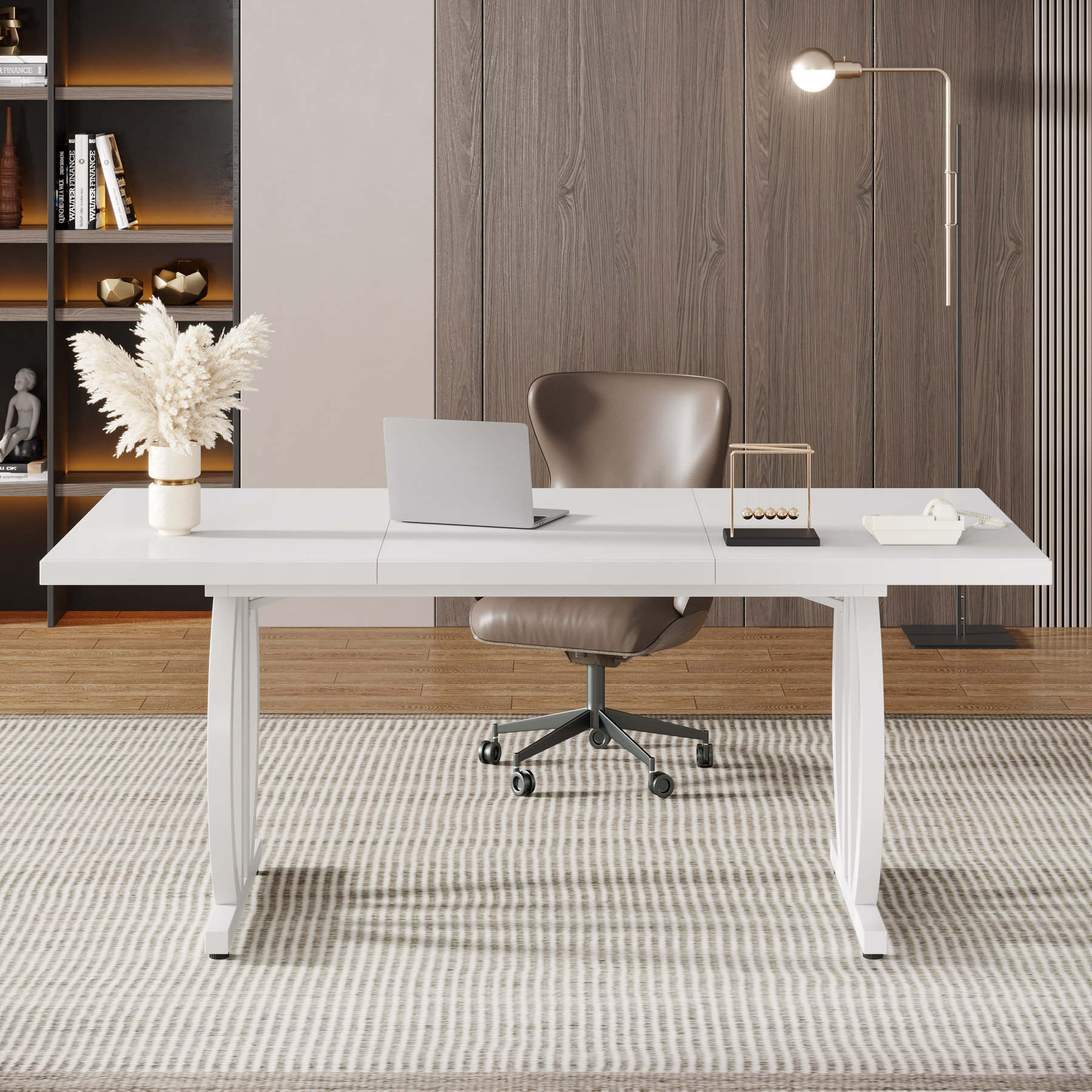 Wrought Studio 63 inch Executive Desk, Large Modern Computer Desk with ...