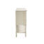 Commode décorative 2 tiroirs avec pieds en bois massif et revêtement blanc antique élégant 2 couleurs pour la maison-2110985055