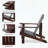 Outsunny Wooden Adirondack Chair with Cup Holder-171084729