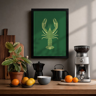 Lobster Study Botanical - Framed Print