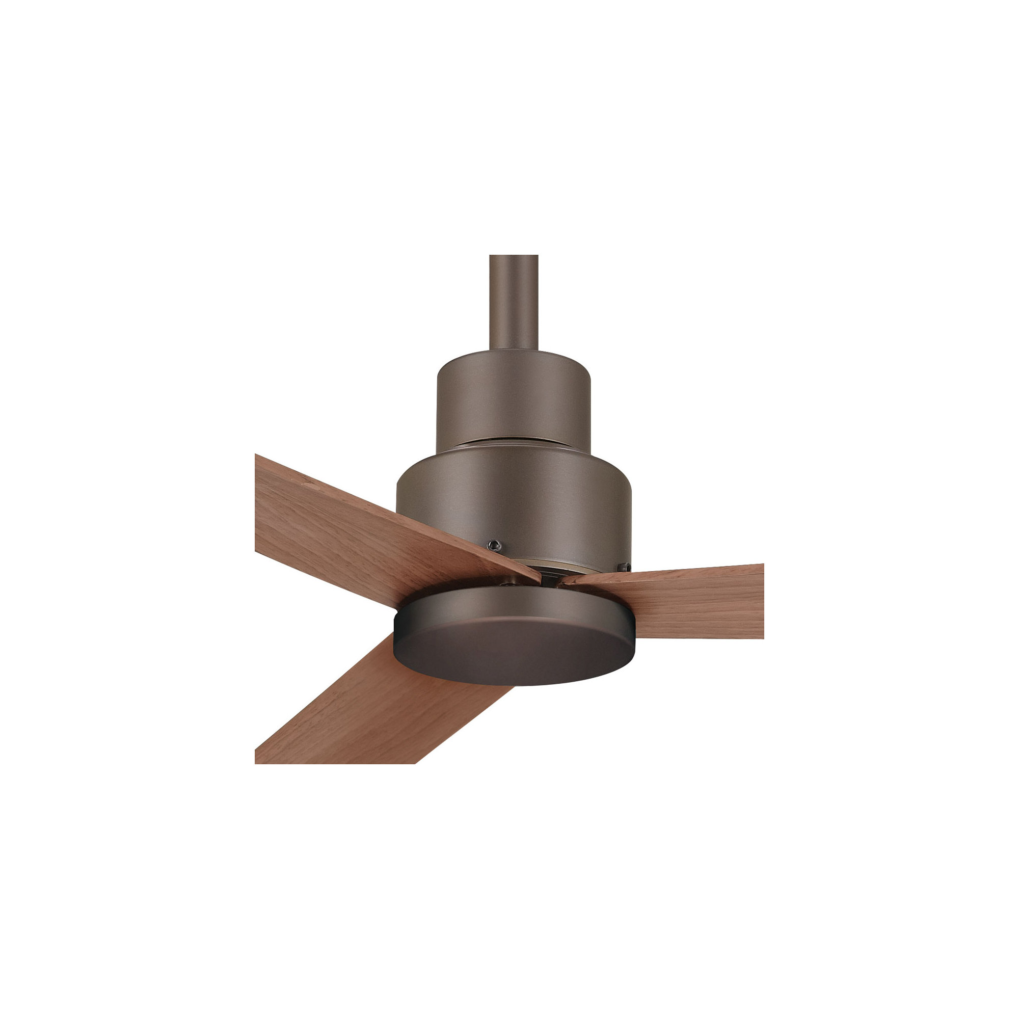 52" Simple 3 - Blade Outdoor Standard Ceiling Fan with Remote Control, Oil Rubbed Bronze 