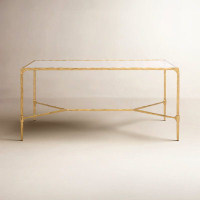 Terenna Metal And Glass Coffee Table