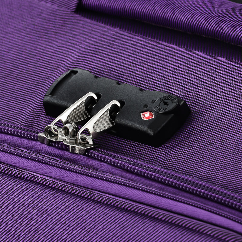 Valise extensible 3 pièces en mauve - Valise avec verrou TSA et coque intérieure fonctionnelle antichoc