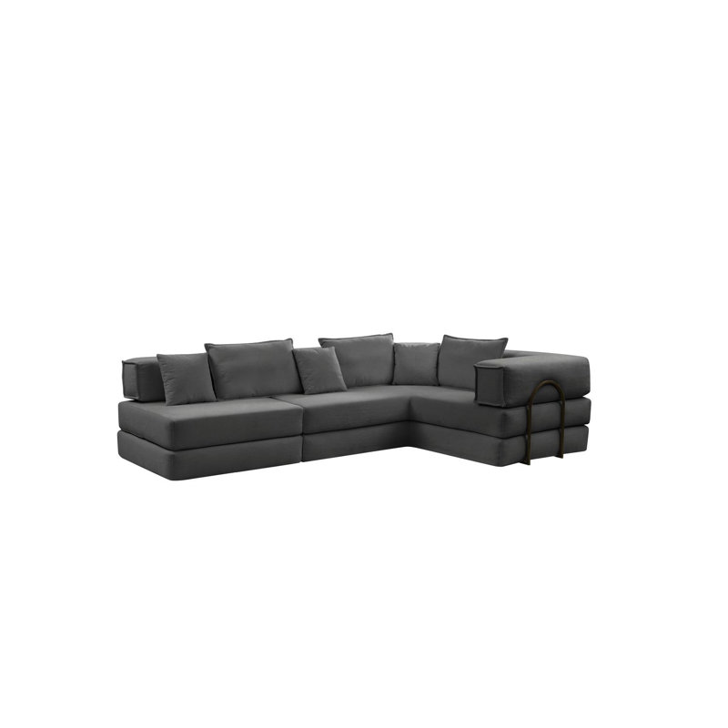 Modern Oversized Corduroy Upholstered Sectional Sofa with Modular Design and High-Density Foam for Ultimate Comfort