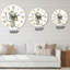 Montagnes à encre minimaliste et pois dorés - horloge murale moderne-60187887