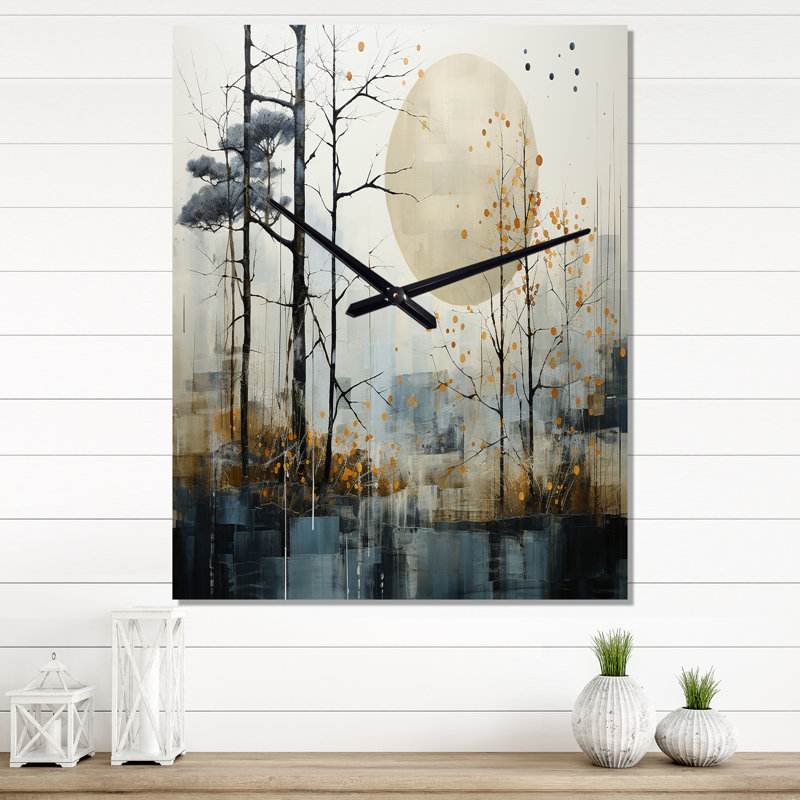 Saide - Horloge murale japonaise surdimensionnée, H 40 po x l 30 po x P 1 po