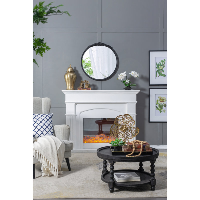 Miroir rond manufacturé, Black