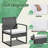 Beoll 3 Pieces Patio Bistro Sets Outdoor Wicker Furniture Sets Modern Rattan Chair Conversation Sets with Coffee Table for Yard and Bistro-1480915364-1480915361
