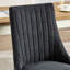 2 chaises de salle à manger confortables, tissu d'ameublement en rayonne, haut pour un confort imbattable, pieds courbés en bois massif, 2 chaises noires Sw1847bk, expérience d'assise avec dossier, pieds-2039900297