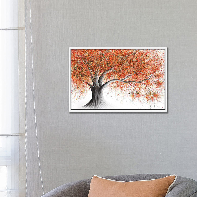 Rusty Sunshine Tree by Ashvin Harrison - Print on Canvas, White Framed, 66.04 cm H x 45.72 cm W