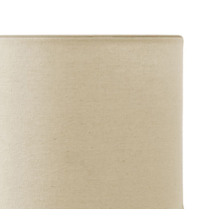 Fera Table Lamp, Gray Ceramic Base, Ivory Linen Drum Shade, 18 Inch, Gray