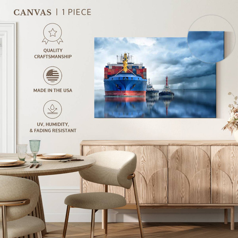 Mehar Container Cargo Ship, 8" H x 12" W