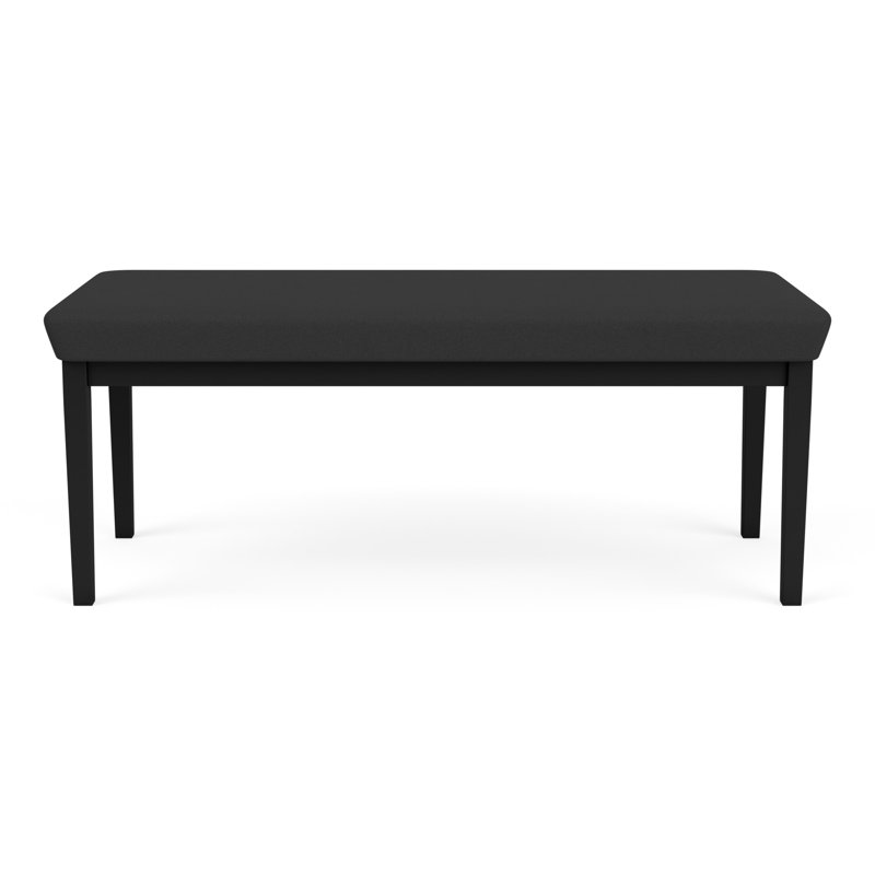Structure en métal Lenox, Noir, noir, noir, noir, Flanelle grise Adler - tissu de designer