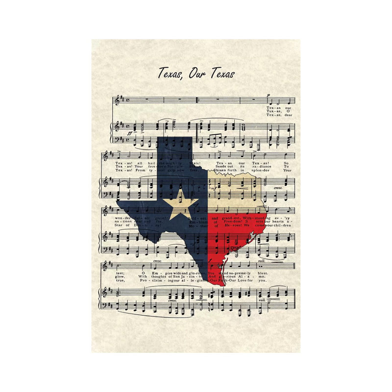 Texas, Our Texas 1 Piece Wall Art on Canvas, 20.32 cm H x 30.48 cm W, Wrapped Canvas