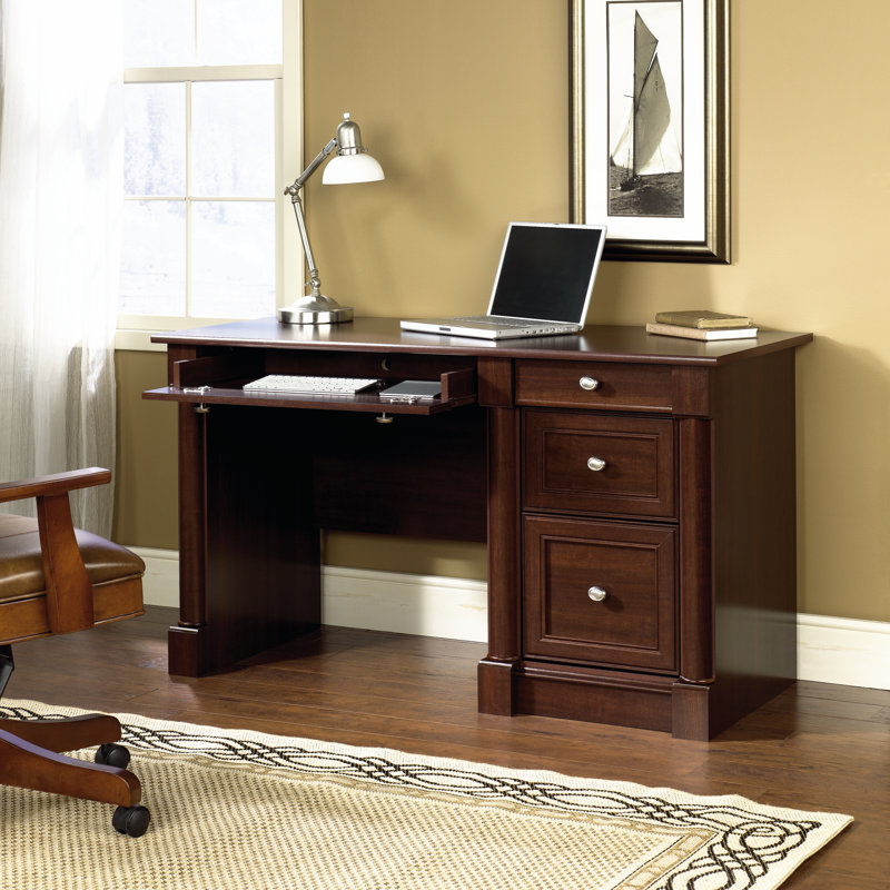 Bureau d'ordinateur avec tiroirs Avenue Eight, Cerisier sélectionné